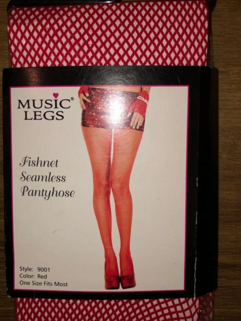 Halloween costume red fish net pantyhose